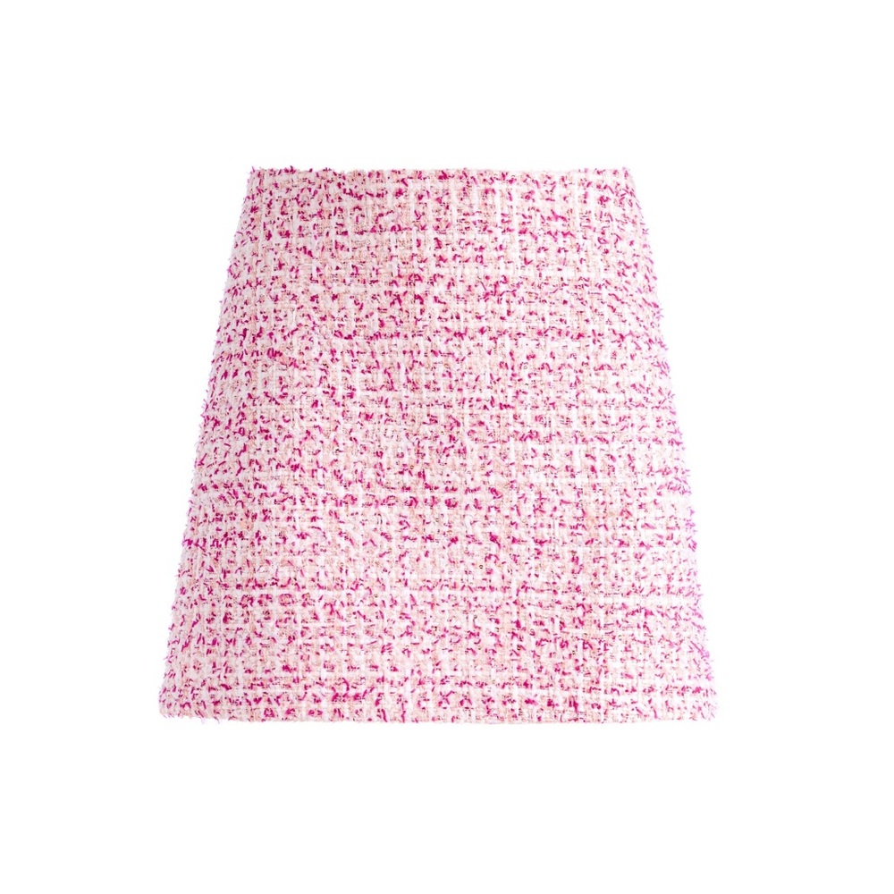 Alice +Olivia Riley A-Line Tweed Mini Skirt